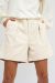 Bilde av MY ESSENTIAL 12 THE LEATHER SKINNSHORTS - OFFWHITE 