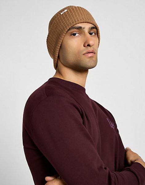 Bilde av RIBBED BEANIE - BRUN