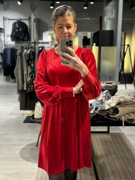 Bilde av PZBARBARA SHORT DRESS - RØD