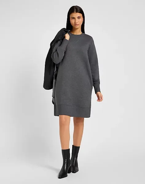 Bilde av RAGLAN SWEATSHIRT DRESS - GRÅ