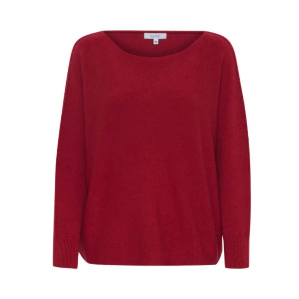 Bilde av SBBASIL KNIT BLOUSE - BURGUNDER